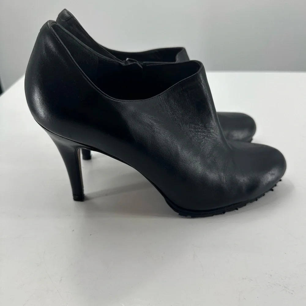 *Cole Haan Leather Booties Black Stiletto Heel Womens 8 with Dustbag - Picture 2 of 14